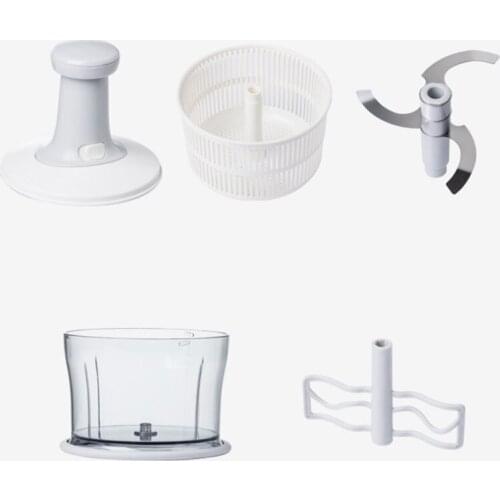 Q0KA Manual Vegetable Fruit Cutter Potato Carrot Chopper Mixer Gadget 1L Stainless Steel Food Processor for Meat Processing