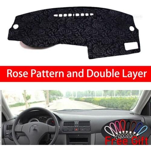 Rose Pattern For Volkswagen bora 2006 Dashboard Cover Car Stickers Car Decoration Car Accessories Interior Car Decals