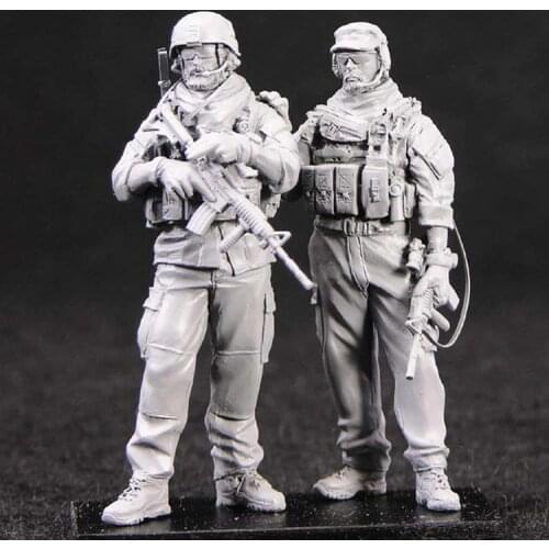 1/35 SF Team Leader & Team Sergeant, Resin Model figure GK, Soldier Military theme of WWII Unassembled and unpainted kit