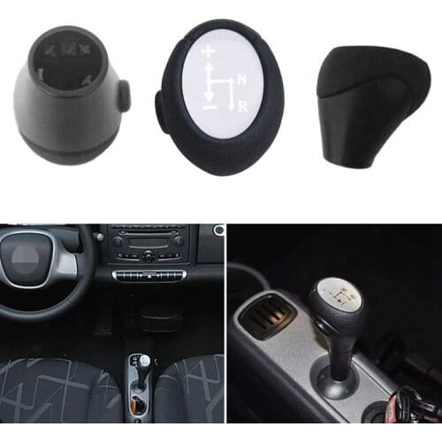 Gear Knob Automatic Knob Silver for Smart Fortwo 450 451 1998-2014 Smart Roadster 452 2003-2006 Gear Head Case Sleeve