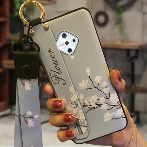 Flower Lanyard Phone Case For VIVO V17/Y9S/X50 Lite/V1945A For Woman Anti-knock Anti-dust Dirt-resistant New Arrival