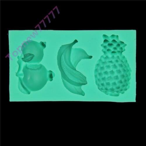 Banana Pineapple Modeling Silicone Mold Fondant Cake Decorating Tools Candy Jelly Chocolate Mould 1826