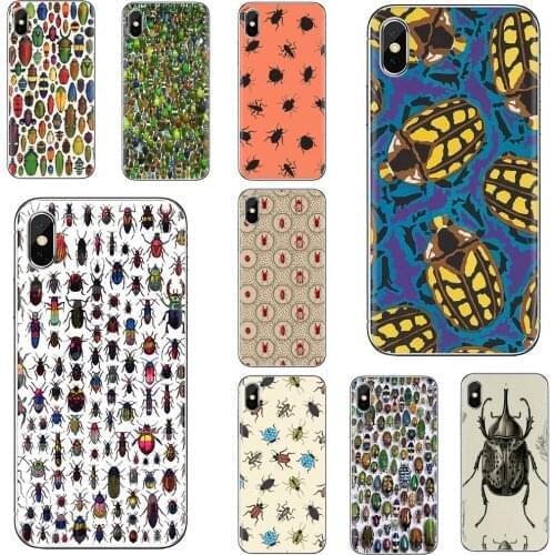 Silicone Phone Bag Case Beetles Insects Entomology Collage For Huawei P7 P8 P9 P10 P20 P30 P40 Lite Plus Pro 2015 2016 2017 Mini