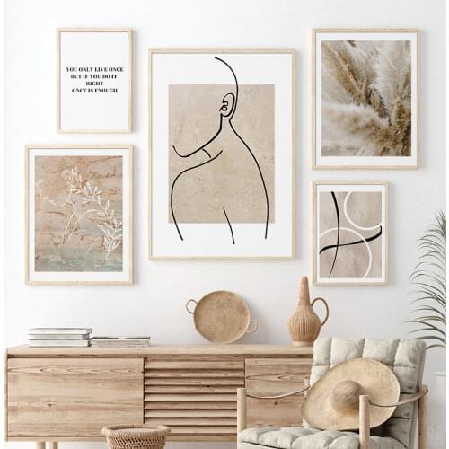 Scandinavian Minimalist Line Wall Art Canvas Painting Nordic Posters And Prints Wall Pictures For Living Room Home Decor