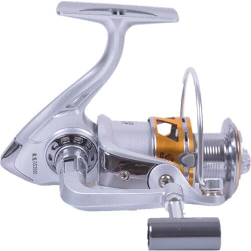 Spinning Fishing Reel 3000 Size 5 Ball Bearings 5.2:1 Gear Ratio Metal Spool Fishing Coil for Bass Pike Fishing
