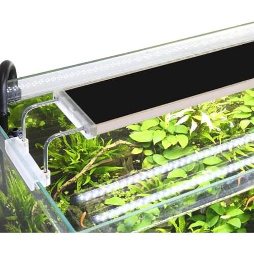 220V ADS Aquarium LED Lighting Aquatic Plant SUN SUN Fish Tank LED Light Super Bright Lamp Aquarium Ultra-thin 12-24W Grow Lampe