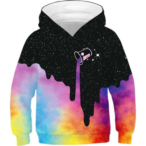 Ink Pull Over 3D Hoodies for Teen Girl 3D Print Sweatshirts for Girls Childrens Hoodies Boys Coats Kids Spring Autumn Clothing