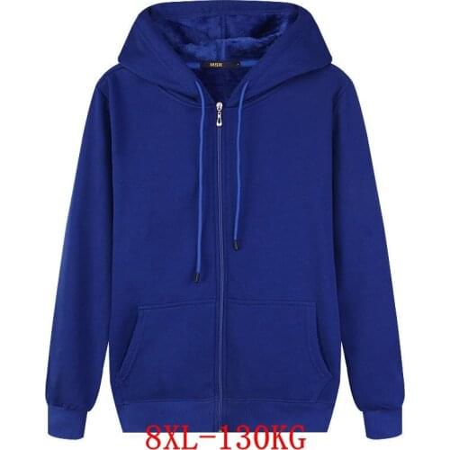 Large size womens hoodie plus size 5XL 6XL 7XL 8XL bust 139cm autumn and winter long sleeve loose large size sweatshirt jacket