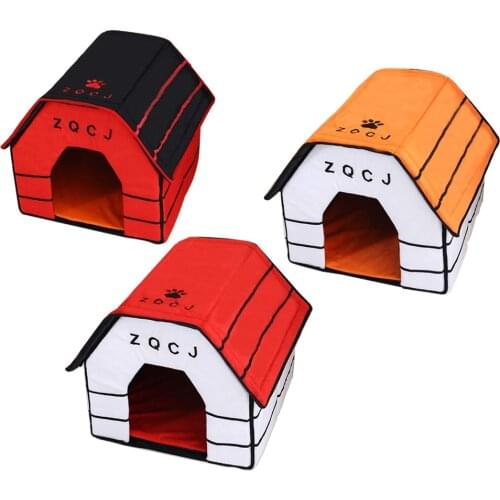 Dog House Assembled Pet Supplies Hit Color Winter Warm House Pet Nest Cloth Pet House Removable House For Cat Home For Dogs