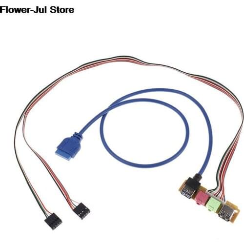 USB 2.0+ 3.0 Port Chassis PC Computer Case Audio Front Panel Replace Cable 70cm