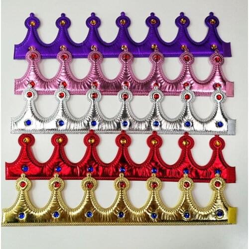1pcs Halloween Royal Crown Bright Sequins Cloth Prince Princess Crown Childrens Adult Party Cosplay Dress Up Halloween Supplies