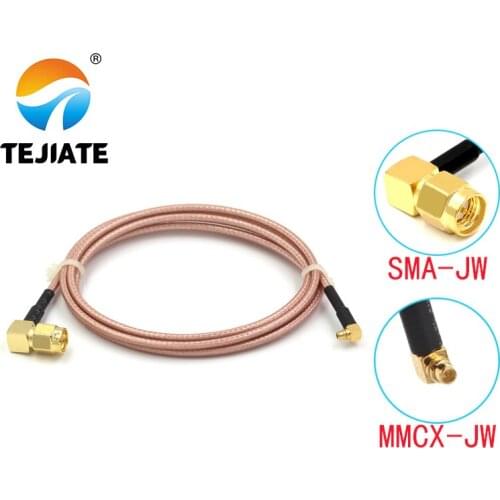 1PCS TEJIATE Adapter Cable MMCX To SMA MMCX-JW Convert SMA-JW 8-90CM 1M 1.5M 2M Length Connector RG316 Wire