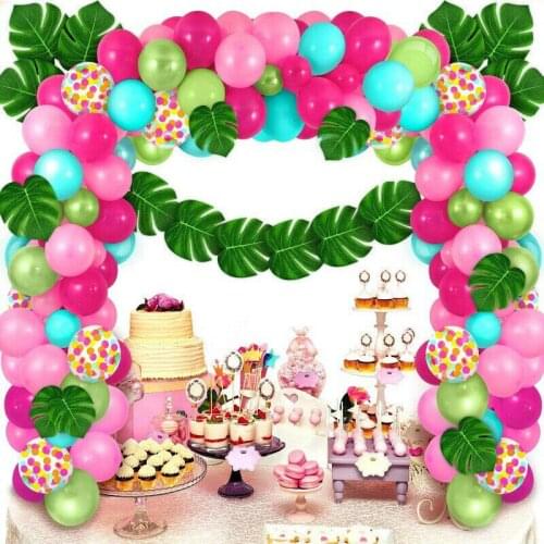 1 X Balloon Garland Set 142Pcs Tropical Hawaiian Summer Balloon Garland Arch Kit Banner Birthday Party 2021 New