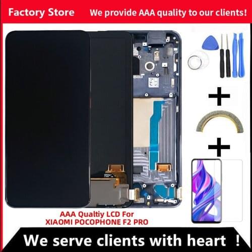 10-Touch AAA Quality LCD For Xiaomi Pocophone F2 PRO LCD With Frame Display Screen For POCO F2 PRO LCD Screen Display 2400*1800