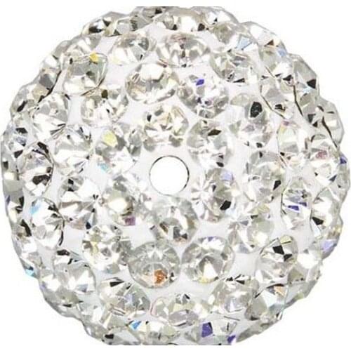 6mm 8mm 10mm 12mm 14mm 100 pcs/lot white crystal Bead Bracelet necklace free shipping spacer new beads g44s