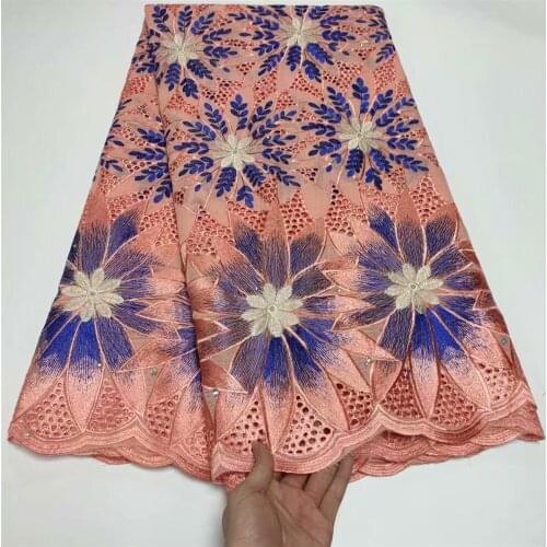 African Cotton Lace Fabric 2021 High Quality Lace Swiss Voile Lace Fabric With Stones Nigerian Dry Lace Fabrics Sewing