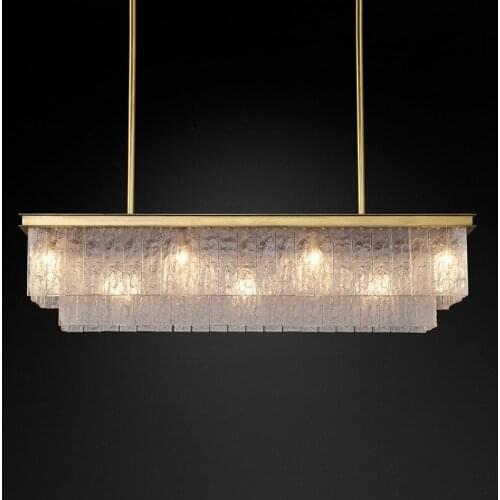 American Crystal Chandelier Creative Living room Led Simple Atmosphere Modern Living room Restaurant Luxury Villa Simple Crystal