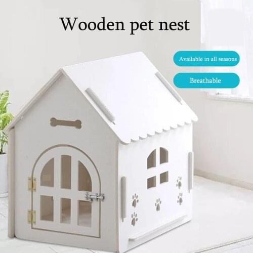 Four Seasons Suitable For Wooden Dog House, Cat Litter, Flushable, Washable Dog Cage, Delivery Room Pet Supplies