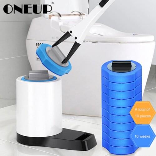 ONEUP Toilet Brush Without Dead Angle Cleaning Toilet Brush Disposable Household Long Handle Cleaner Tool Bathroom Accessories