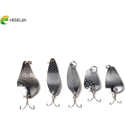 HENGJIA 1PC Multi Hard Metal Silver Spinnerbaits Vibration Wobblers Trolling Spoons Sequins Fishing Lures