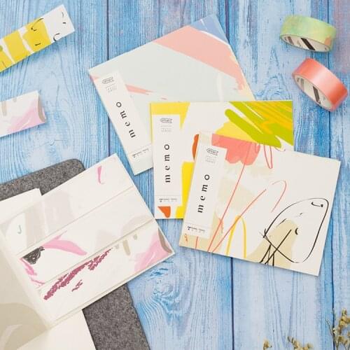 Kawaii Cute Geometric Sticker Bookmark Marker Memo Pad Flags Sticky Note List Stationery School Office Supplies Papeleria sl1645