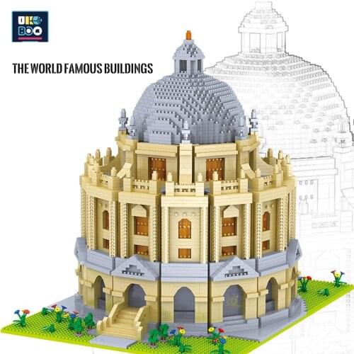 5452pcs Oxford Diamond Castle 3D Model Micro Building Blocks City Street View University Architecture Mini Bricks Children Toys