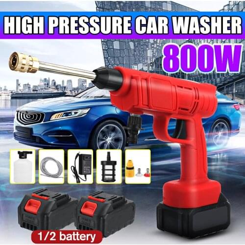 88VF Cordless Car Washer High Pressure Washer Spray Water Gun Cleaner Car Wash Pressure Water Nozzle Cleaning Machine Home