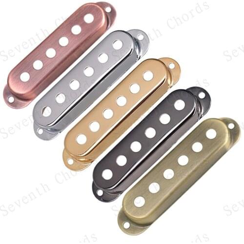 A Set 3 Pcs 6 Hole Open Brass Single Coil Pickup Covers for Electric Guitar Replacement