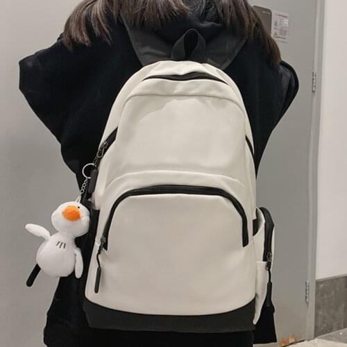 Rainbow Ribbon Design Summer Nylon Women Backpack College Style Large Capacity Travel Rucksack School Bags for Teenage Girl Boys