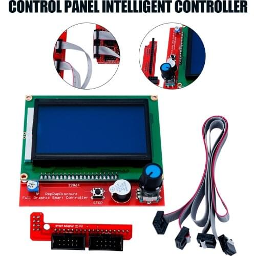 Brand New 12864 LCD Control Panel Smart Controller RAMPS1.4 LCD RepRap MKS GEN L Support Control Board For 3D Printer