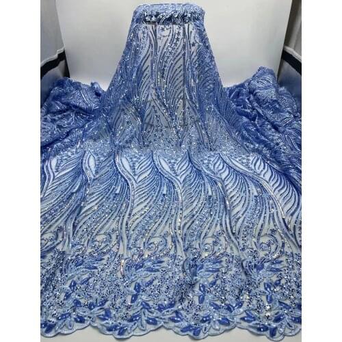 The new style comes on the market with large flowers and exquisite tulle embroidery with sequins, suitable for fashionable ladie