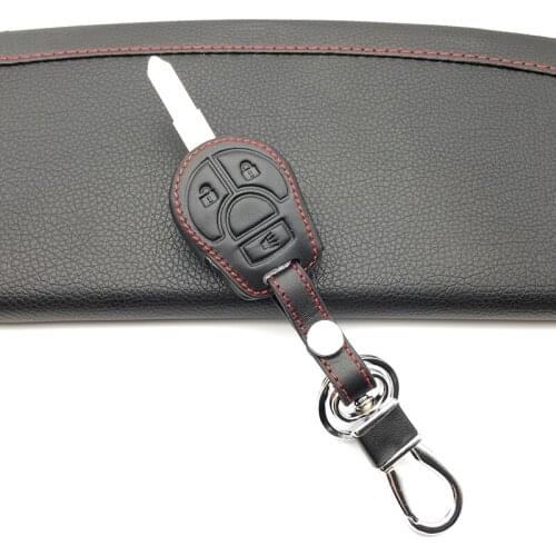 New Style Leather Key Case Cover for Nissan March Tiida Altima Armada Cube Juke Maxima Pathfinder Rogue Sentra Versa 3/4 Buttons