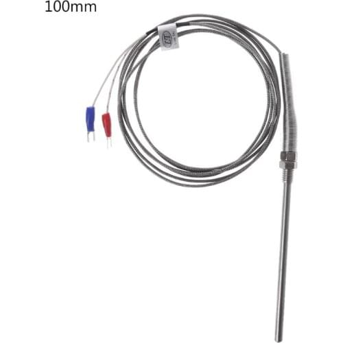 New K type Thermocouple 2m Cable M8 Thread Temperature Sensor Probe 50mm/100mm/200mm Measurement Analysis Instruments