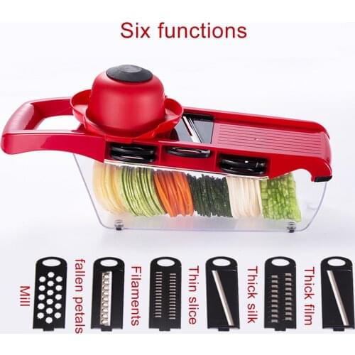 Mandoline Slicer Vegetable Cutter with Stainless Steel Blade Manual Potato Peeler Carrot Cheese Grater Dicer Kitchen Tool