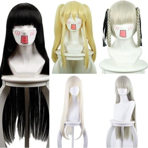 Kakegurui Heat Resistant Cosplay Wig Ririka Momobami Runa Yomozuki Mary Saotome Yumeko Jabami Cosplay Wigs + Wig CAP