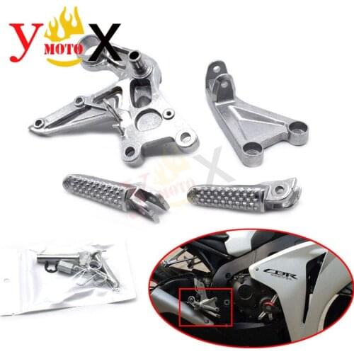 Sport Bike Front footpeg Foot peg Footrest Pedals W/ Bracket For Honda Fireblade CBR1000 CBR1000RR 2008-2014 2009 2010 2011 2013