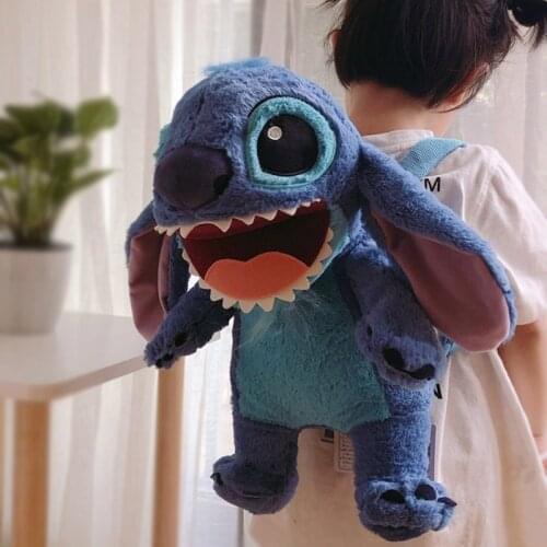 36cm Disney Plush Bag Lilo and Stitch 626 ChildrenS Backpack Anime Toys For Boy Kawaii Dolls Birthday Gift To Girls Cute Things