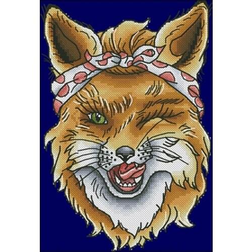 Lady Fox patterns Counted Cross Stitch 11CT 14CT DIY Chinese Cross Stitch Kits Embroidery Needlework Sets home decor