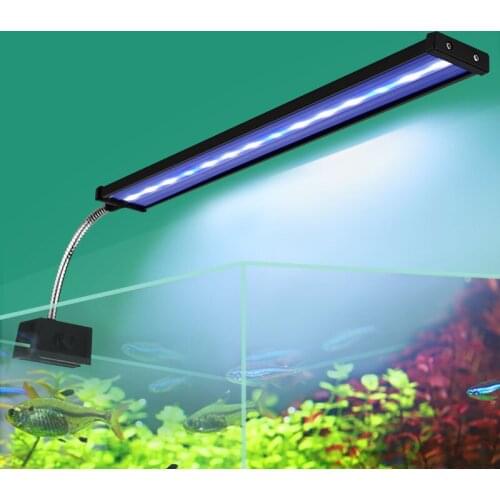 Super Slim LED Aquarium Light Lighting plants Grow Light 5W/10W/15W Aquatic Plant Lighting Waterproof Clip-on Lamp For Fish Tank