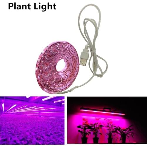Full Spectrum LED Grow Lamp USB LED Plant Grow Strip 2835 SMD 0.5m 1m 2m Fitolampy Grow Lights for Indoor Plant Flower Seedling