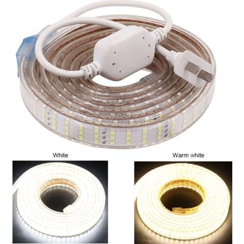 New LED Strip Light US 110V Waterproof Tape Diode SMD2835 264Leds/m Led Lights Super bright Flexible Ribbon Stripe fita de led