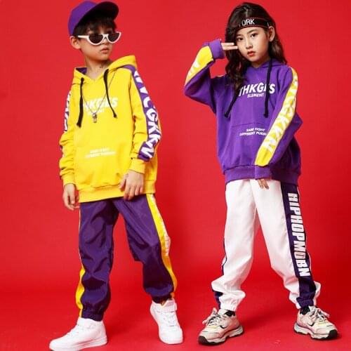 Hip Hop Dance Costumes Kids Korean Style Junior Fashionable Dance Setup Boys Girls Hip Hop Clothing Dancewear