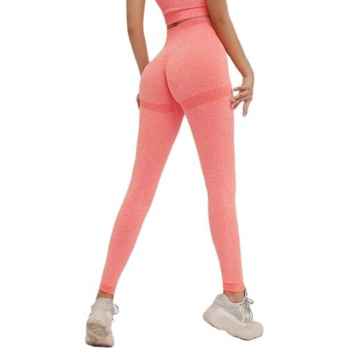 Women Seamless Leggings Knitting High Waist Hip Lifting Push Up Fitness Sport Training Running Tights Sportswear Gym Clothes