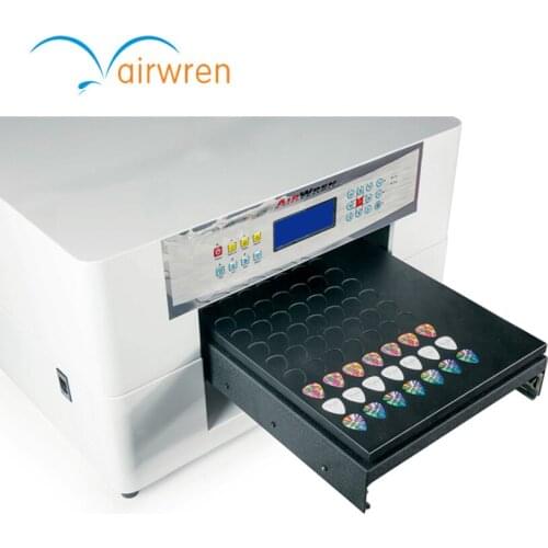 Airwren AR-LED Mini4 UV Printer A3 Size 6 Color Digital Flatbed Guitar Picks UV Printing Machine For Wood/Phone Case/Glass