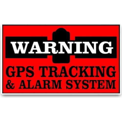 Attention GPS Warning Tracking Dazzle Colorful Car Sticker Pvc Interesting Auto Shape Cover Scratches Decorative Decal 13cm*8cm