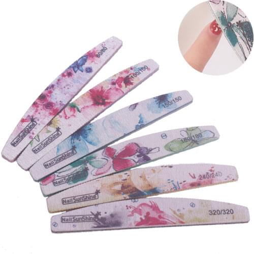 10 Pcs/set Nail File Buffer Double Side of The Nail File Buffer 100/180 Trimmer Lime Buffer In The Nail Art Nail Art Tool