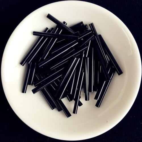 500g/pack 2.5*25mm Long Size Silver Core Czech Glass Seed Bugle Beads Tube For Jewelry Garment Accessories Available