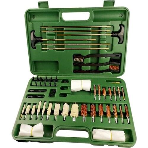 62 Piece/Set Tactical Hunting Universal Gun Cleaning Kit Supplies For Air Gun Rifle Pistol Shotting Barrel Cleaning Tools