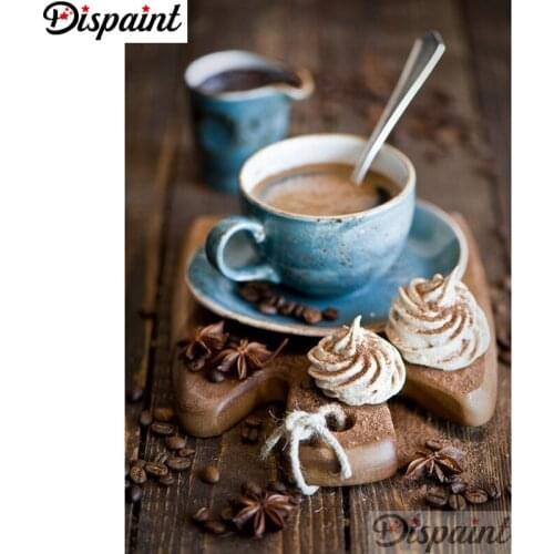 Dispaint Full Square/Round Drill 5D DIY Diamond Painting "Coffee biscuit" Embroidery Cross Stitch 3D Home Decor A11633
