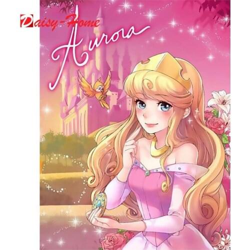 Diamond Painting Cartoon Princess Characters 5D DIY Portrait Mosaic Hobby Full Square Round Drill Rhinestone Home Mural Decor